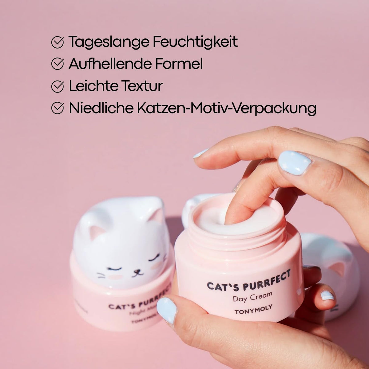 TONYMOLY close-up of pudding texture demonstrating quick absorption benefit