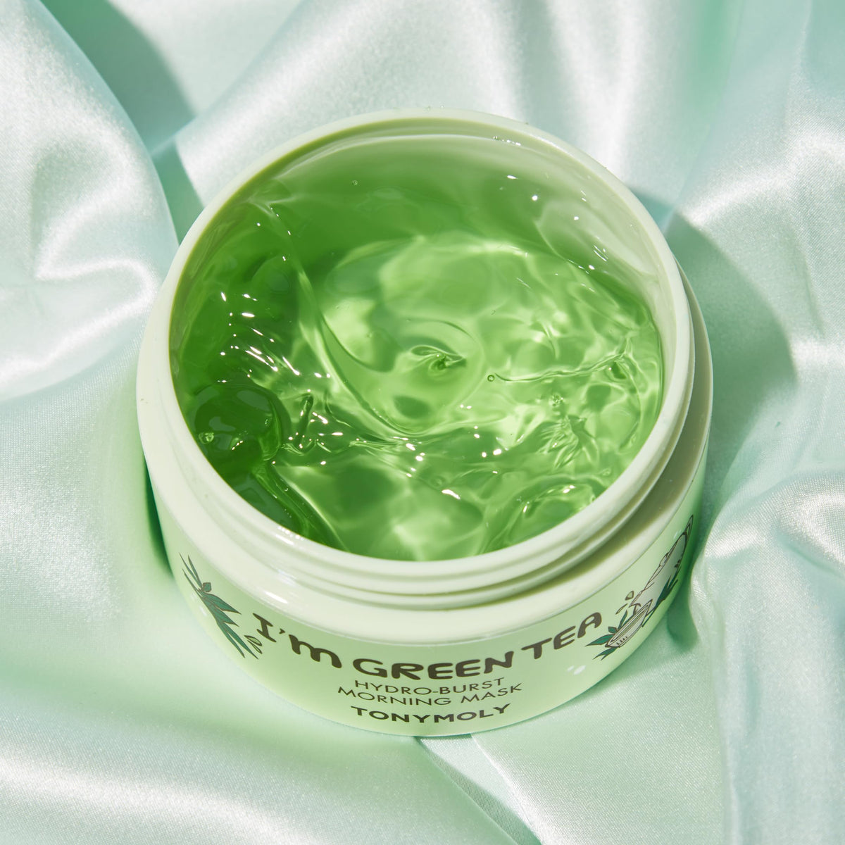 TONYMOLY mask applied during morning routine demonstrating cooling, refreshing effect before makeup