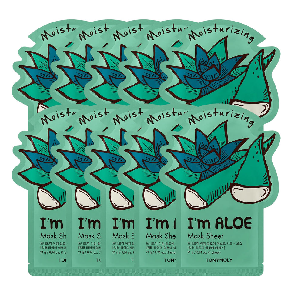 TONYMOLY front packaging of 10-pack showing product convenience and hydration