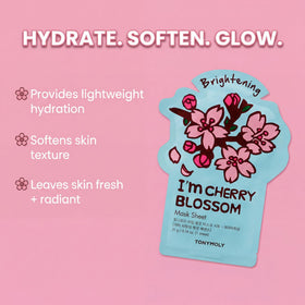 TONYMOLY lavender mask in hand to show calming formula and fit