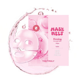 TONYMOLY close-up of clear hydrogel texture highlighting cooling, no-slip melt-on formula