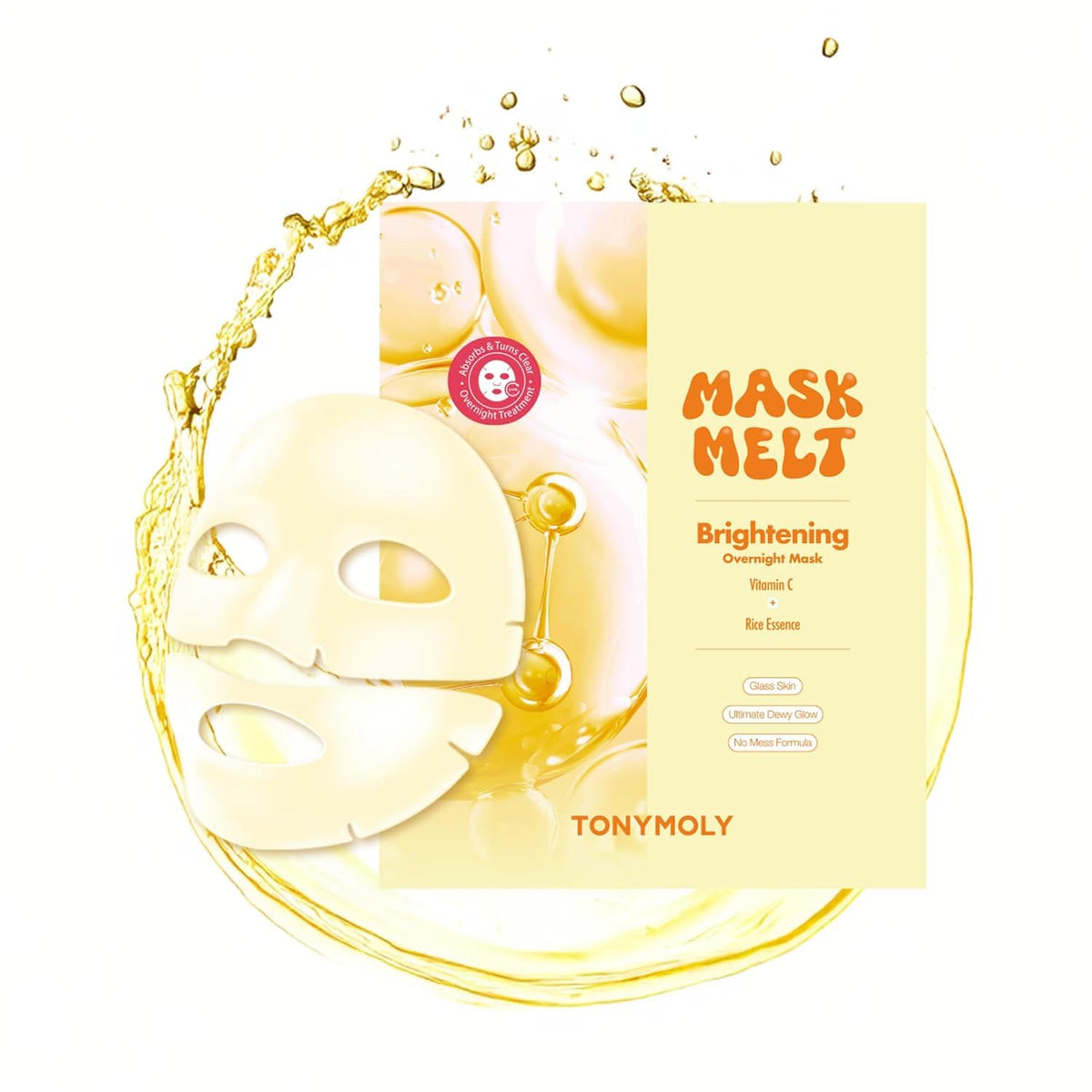 TONYMOLY flatlay showing mask sizes and individual packets for convenient nightly use
