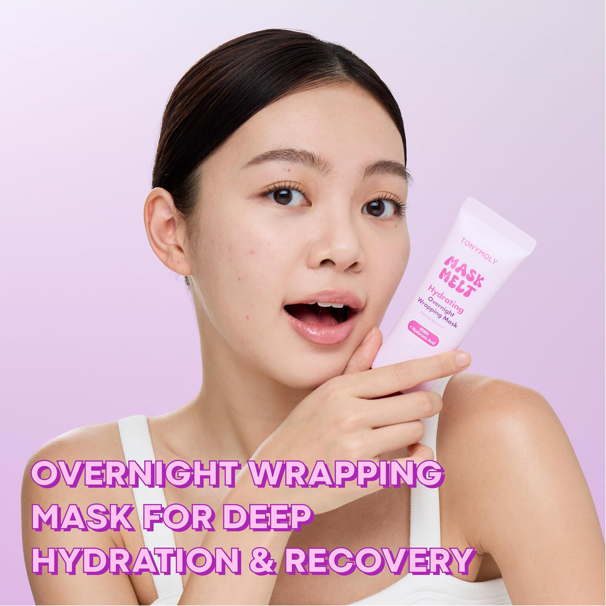 TONYMOLY close-up texture of mask cream highlighting smooth hydration