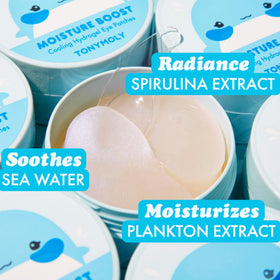 TONYMOLY close-up texture of hydrogel patch highlighting cooling effect