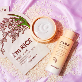 TONYMOLY mask in a spa-style setting illustrating calming self-care and relaxation benefit