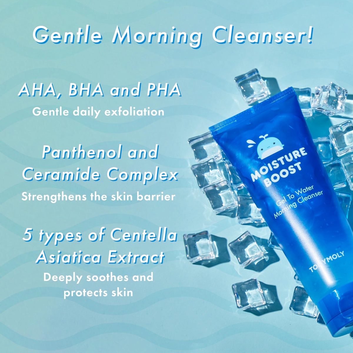 TONYMOLY product label and size detail highlighting low-pH and ingredient clarity