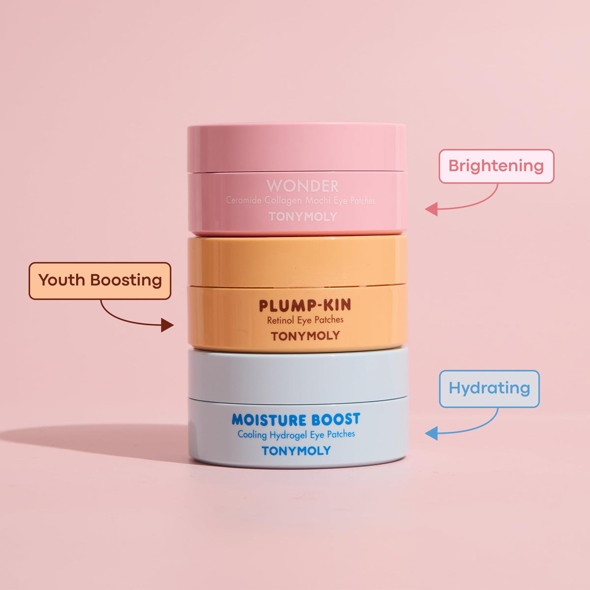TONYMOLY size comparison in hand showing compact travel-friendly benefit