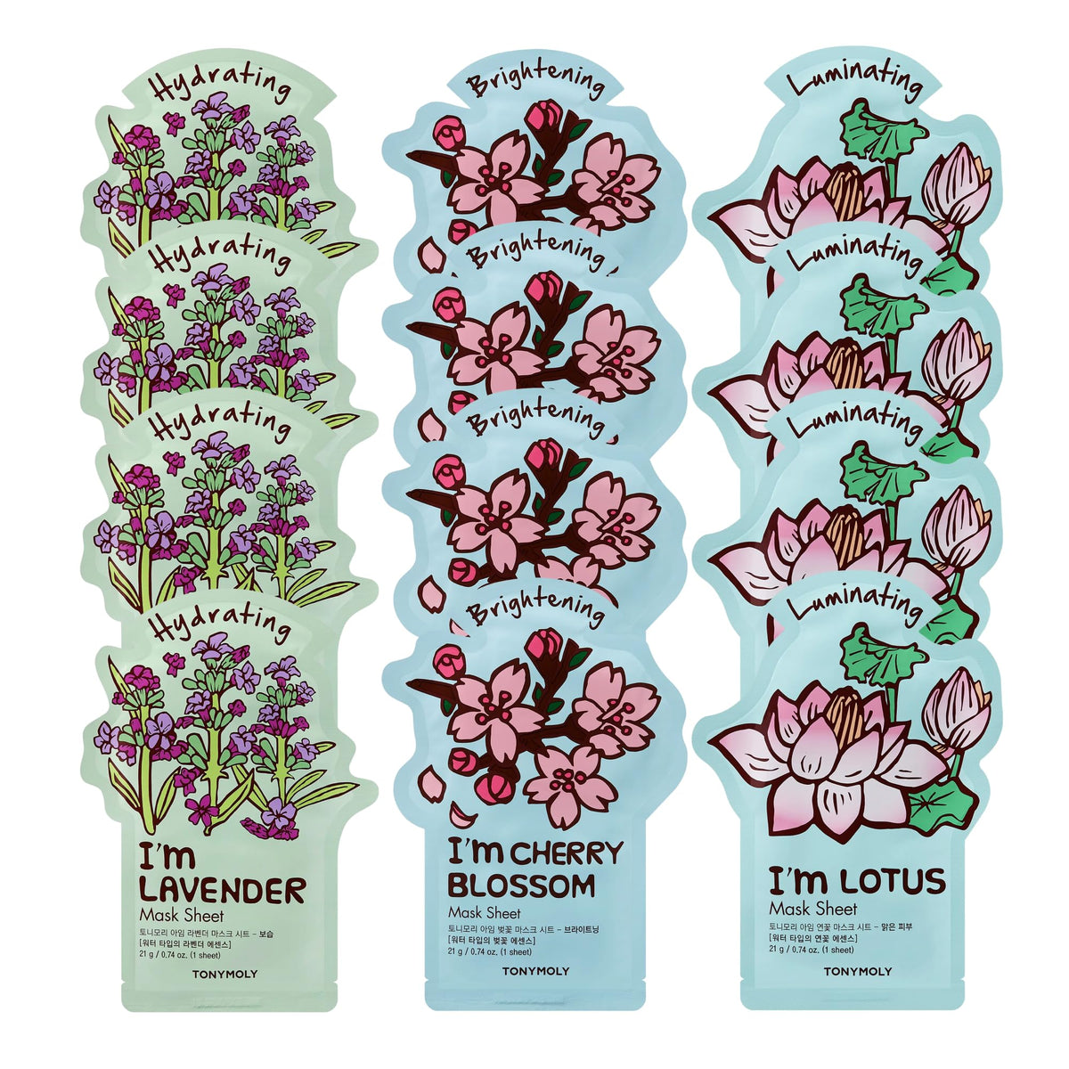 TONYMOLY front packaging showing 12-pack for gifting and convenience