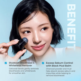 TONYMOLY application on nose demonstrating targeted blackhead treatment and visible refinement benefit
