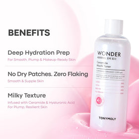 TONYMOLY toner on cotton pad for application removing impurities while conditioning skin