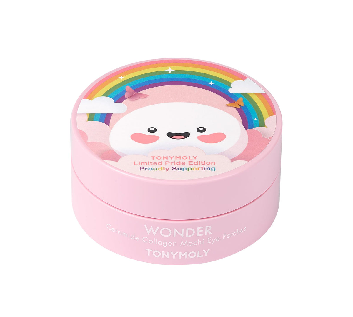 TONYMOLY front packaging showing 30 pairs and Pride donation benefit