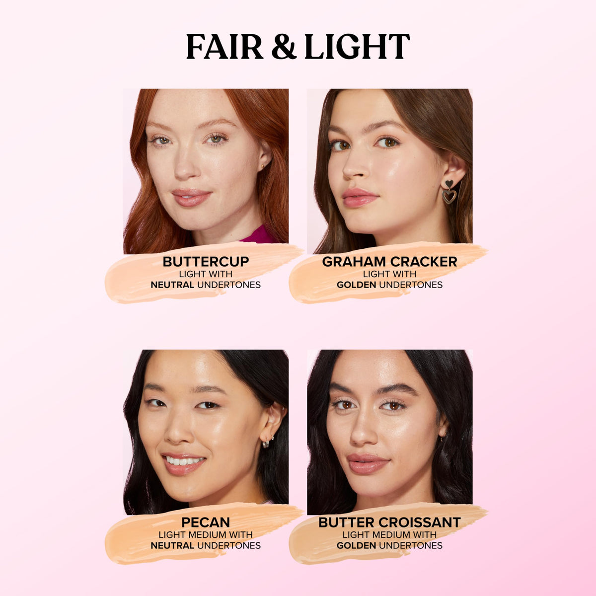 Too Faced before and after under-eye comparison demonstrating brightening effect