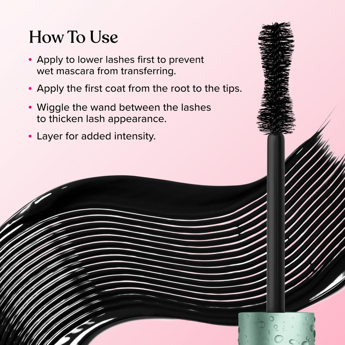 Too Faced before and after lashes showing dramatic volume and length