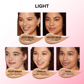 Too Faced concealer applied under-eye demonstrating natural brightening effect