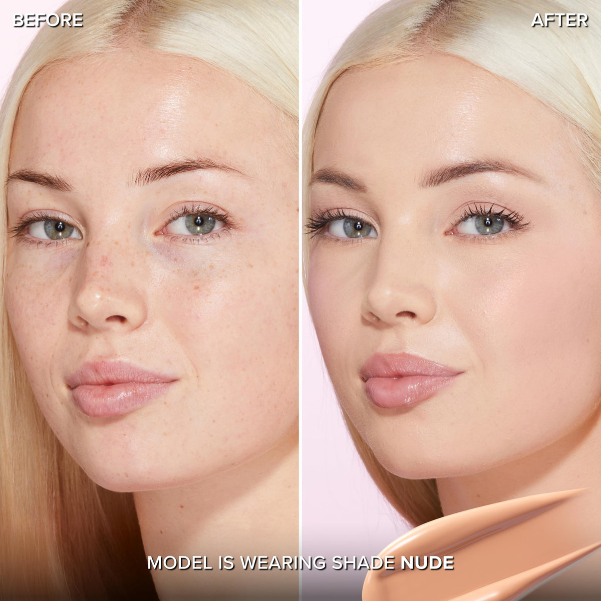 Too Faced dispensing pump detail demonstrating easy application and controlled dosage