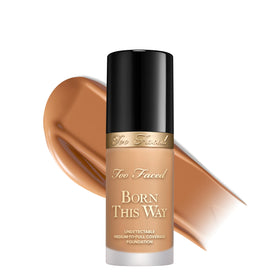 Too Faced bottle front view showing packaging and shade selection benefit