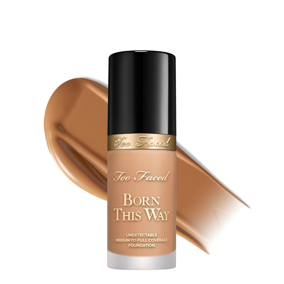 Too Faced bottle front view showing product branding and natural finish benefit