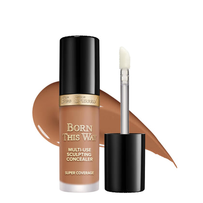 Too Faced product front packaging showing sleek tube and logo benefit clear identification