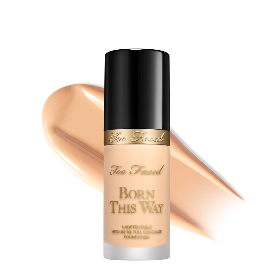 Too Faced front packaging showing sleek bottle and branding benefit: clear product ID