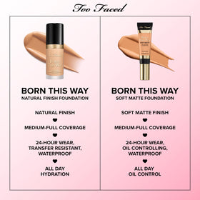 Too Faced product in lifestyle flatlay demonstrating travel-friendly convenience benefit