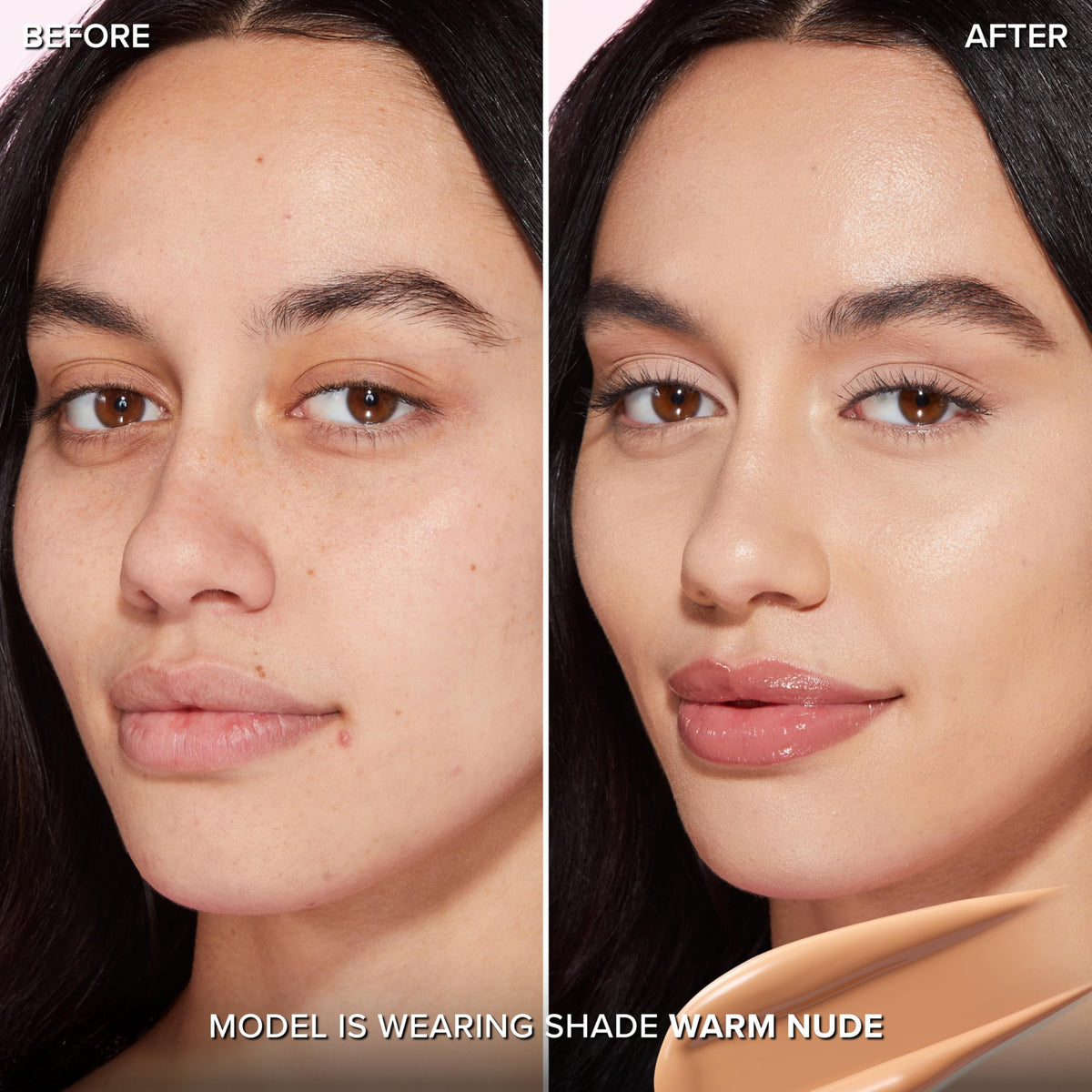Too Faced pump dispensing foundation, highlights easy controlled application benefit