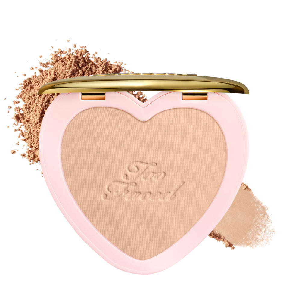 Too Faced compact front view showing sleek packaging and convenient portability