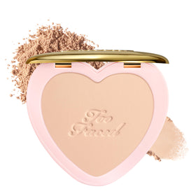 Too Faced compact front view showing clean packaging and portable design benefit