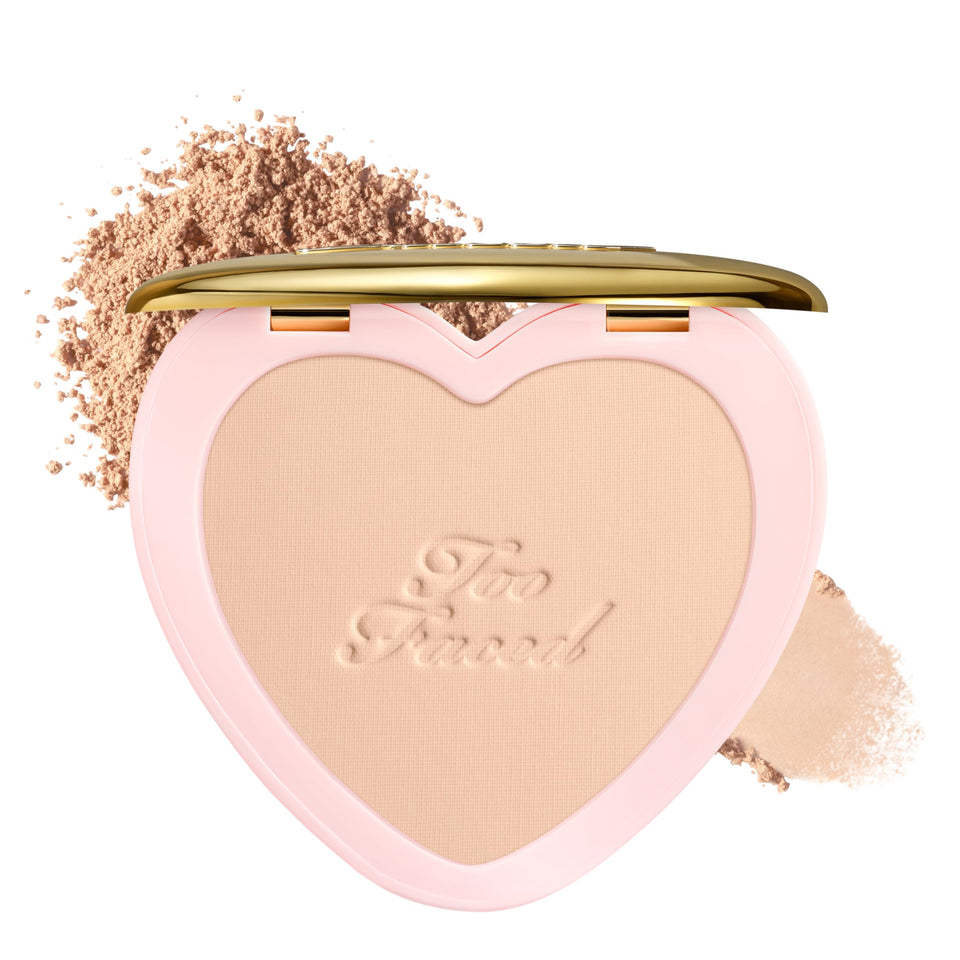 Too Faced compact front view showing clean packaging and portable design benefit