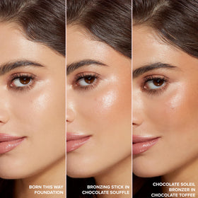 Too Faced back label close view showing shade information and ingredients