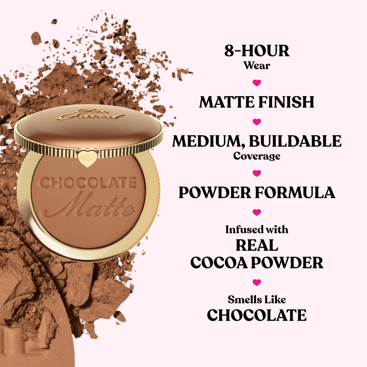 Too Faced brush applying bronzer demonstrating easy blending and buildable warmth