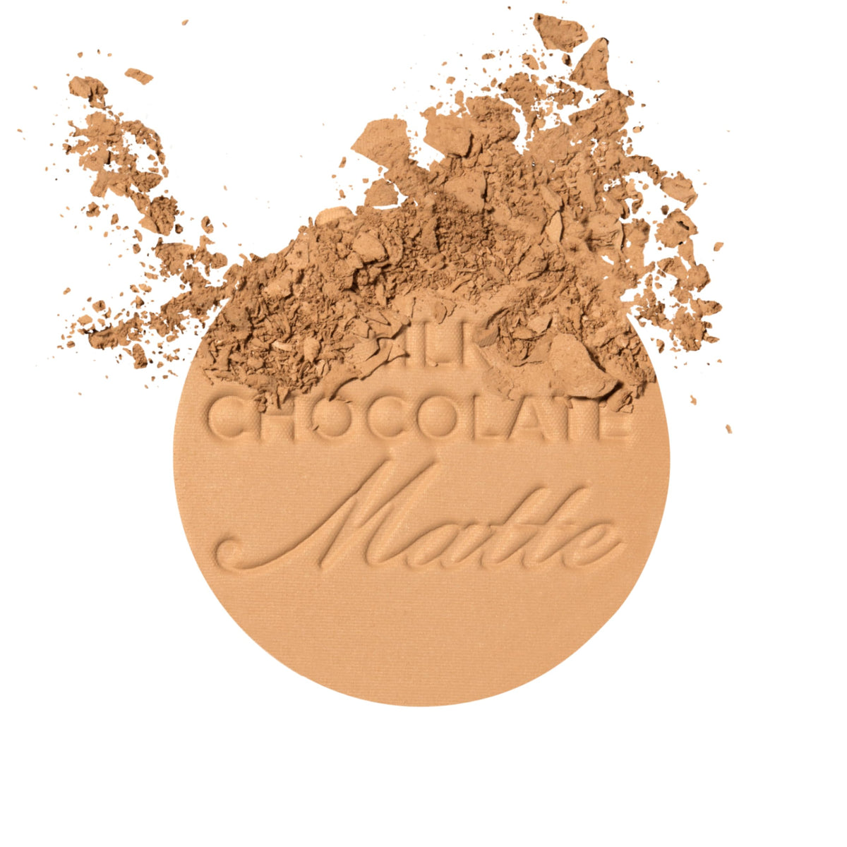 Too Faced open pan close-up highlighting cocoa-infused powder and smooth finish