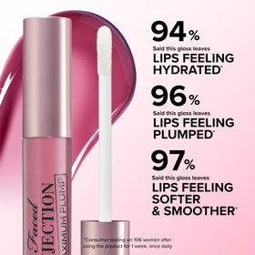 Too Faced close-up label showing product name and potency benefits