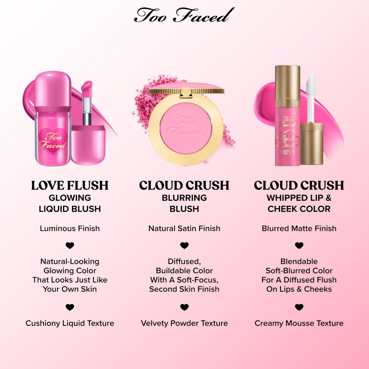 Too Faced floral extract ingredient shot emphasizing natural-derived ingredients and gentle feel