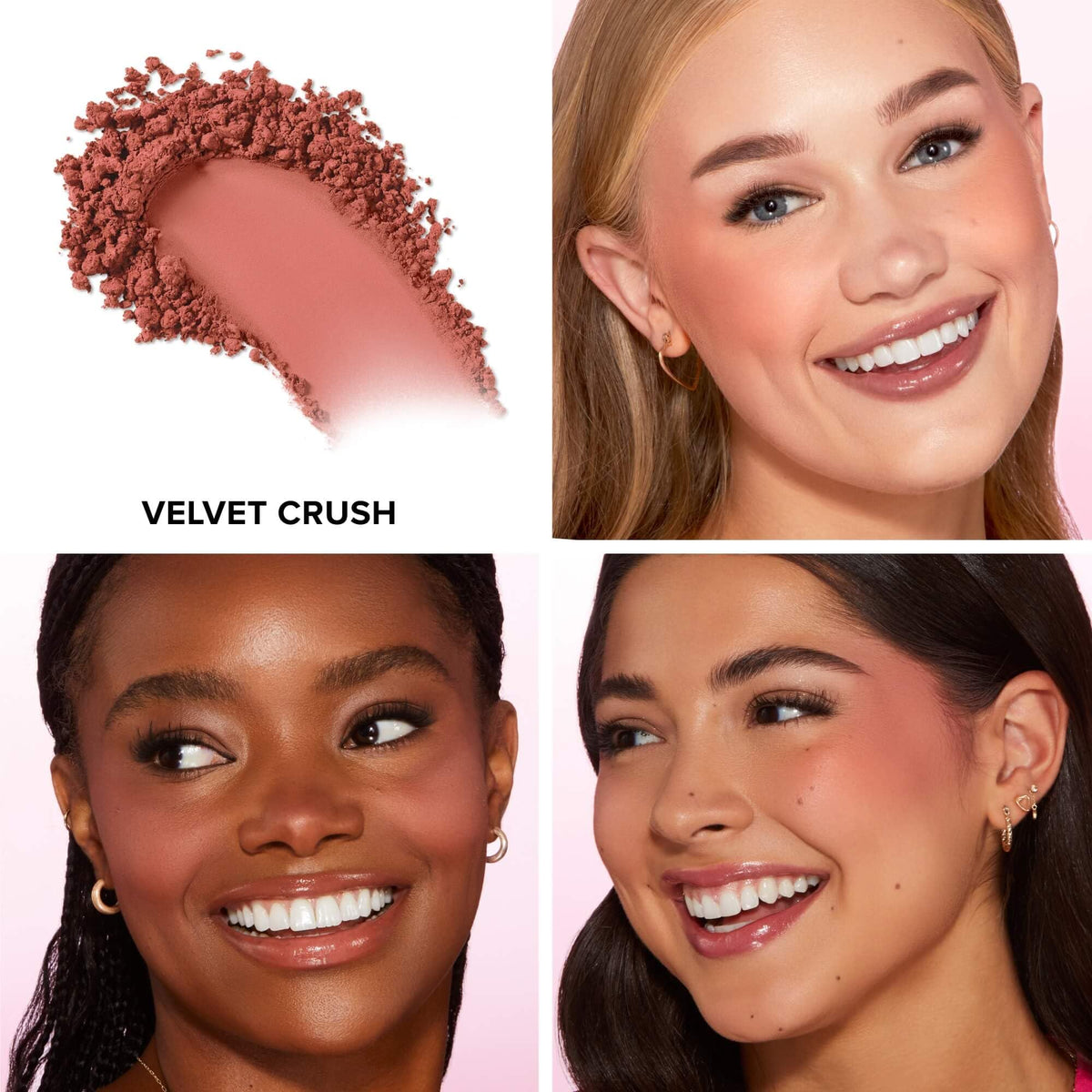 Too Faced close-up of velvety powder surface highlighting soft texture benefit