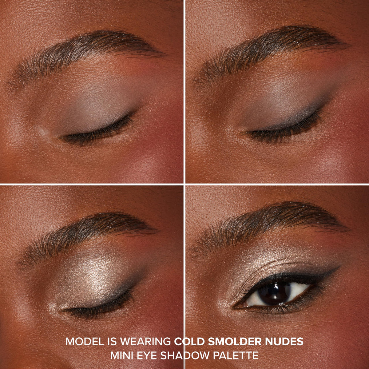 Too Faced product applied on eyelid demonstrating smoky-eye depth benefit