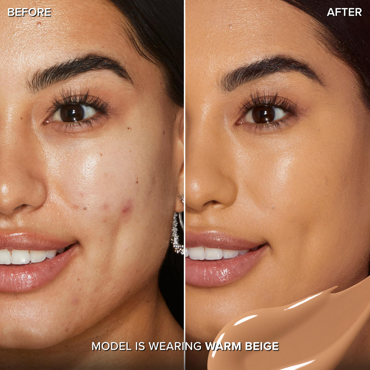 Too Faced doe-foot applicator close-up for precise, seamless application
