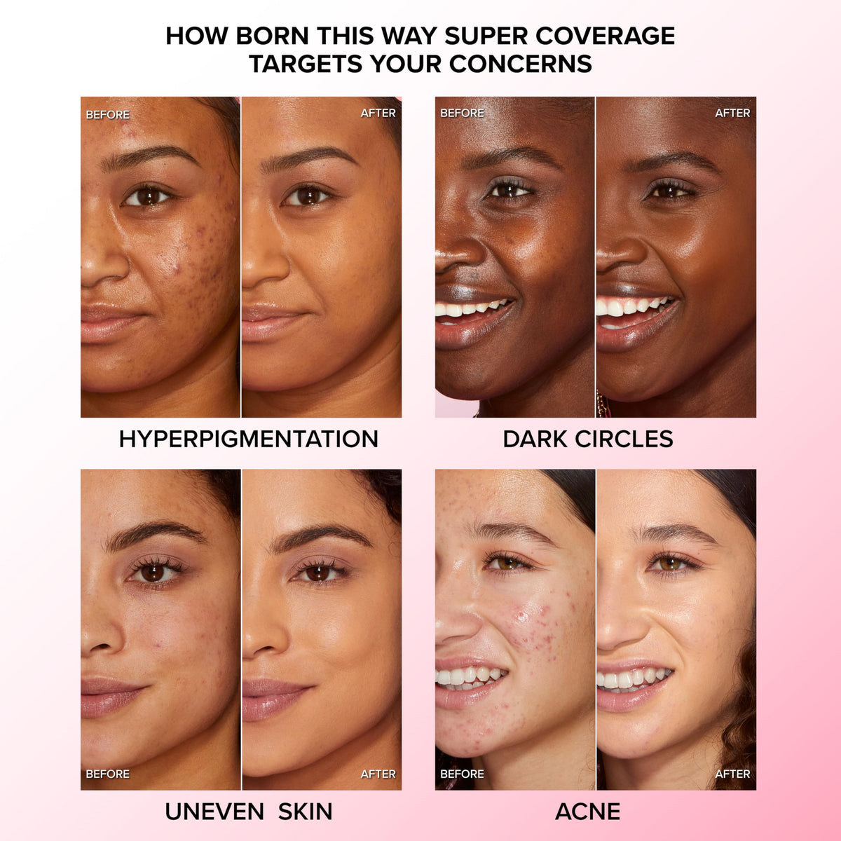 Too Faced concealer texture swatch showing creamy, hydrating coverage