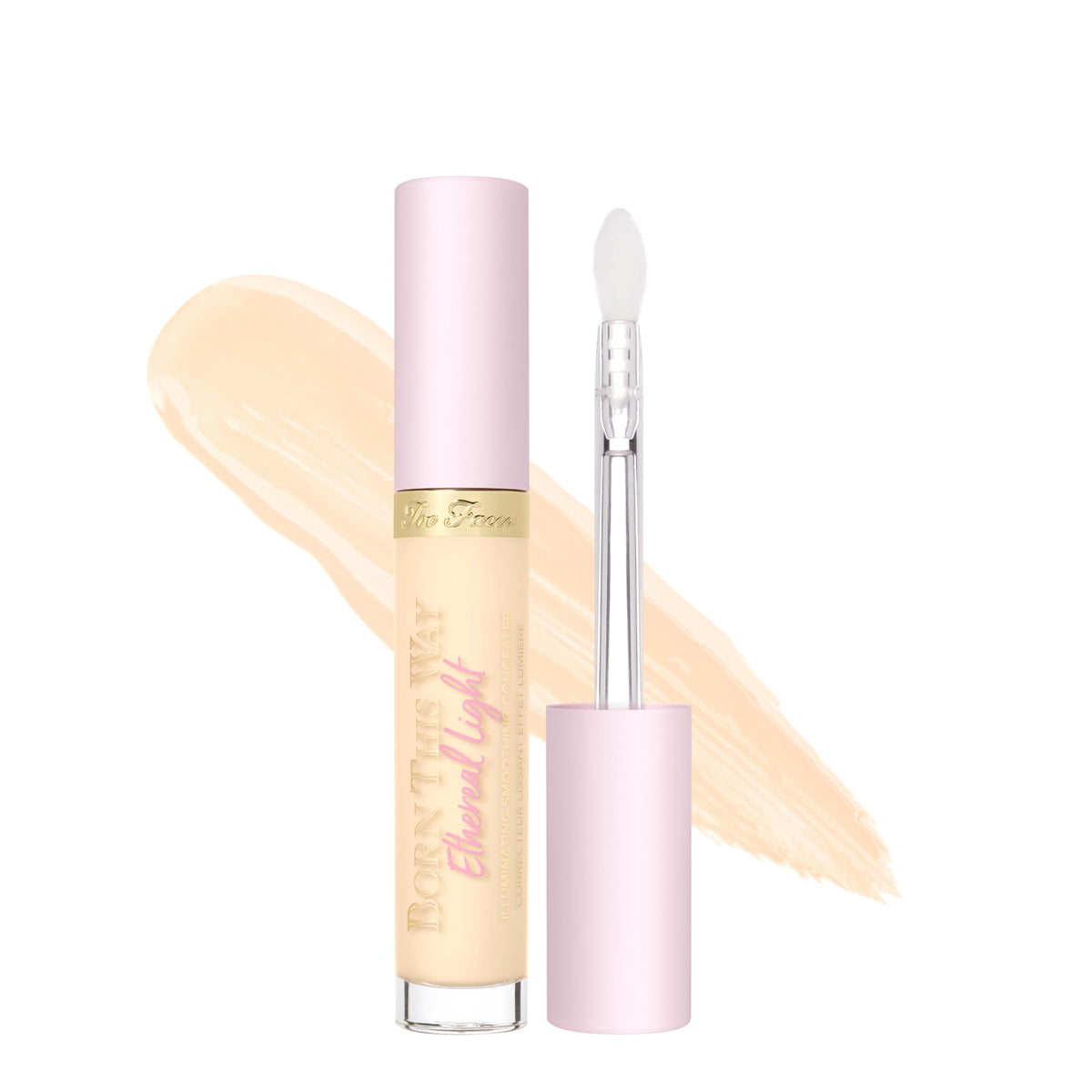 Too Faced front packaging showing shade Vanilla Wafer and product benefit