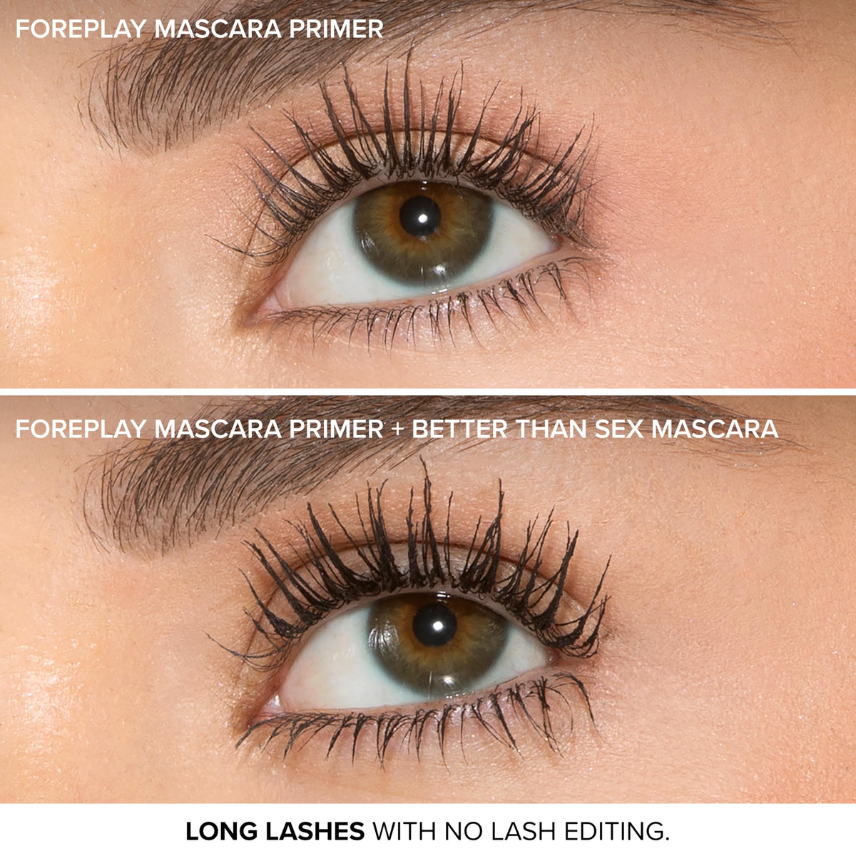 Too Faced Foreplay with argan and grape seed oils visual showing conditioning ingredient benefits