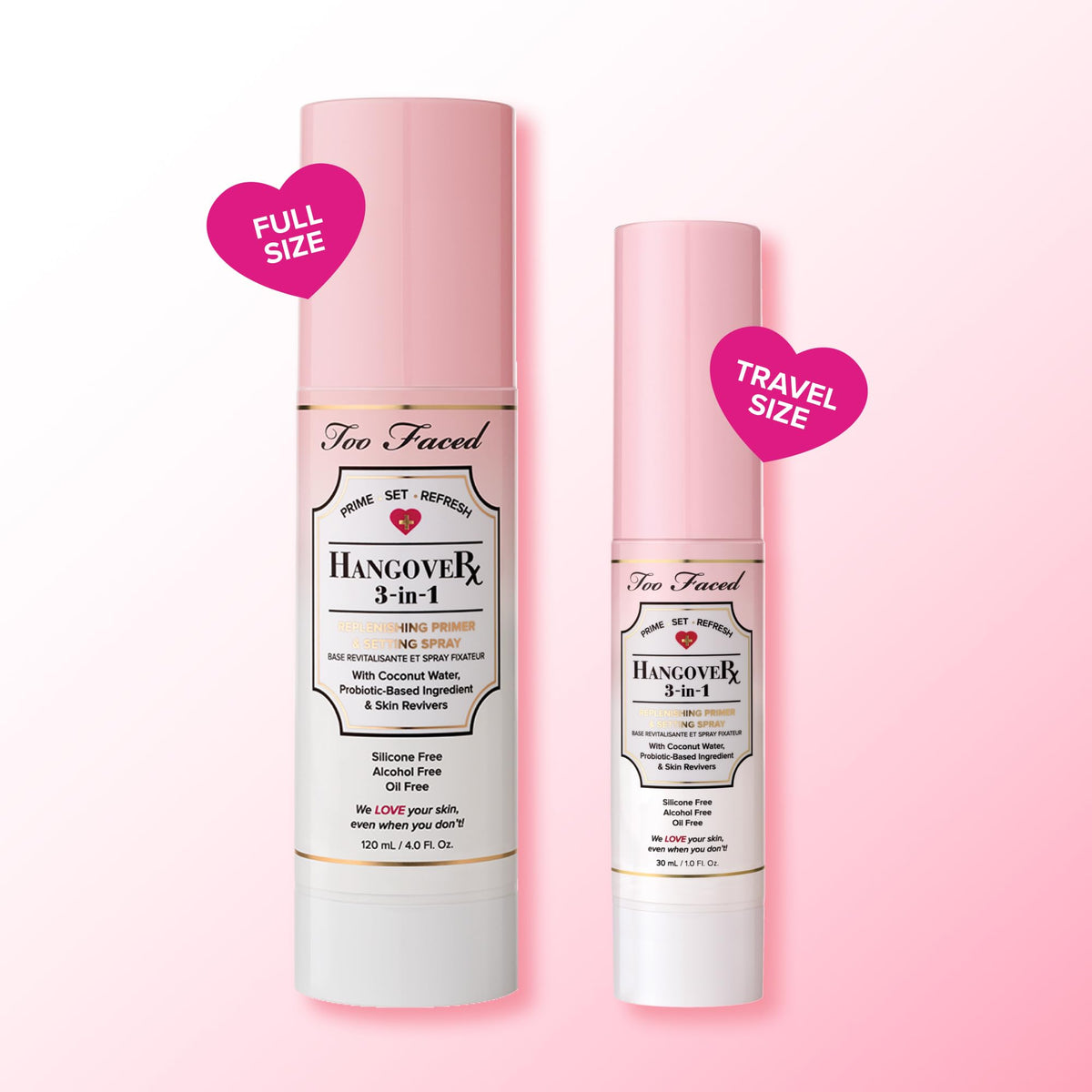 Too Faced lifestyle bag scene showing convenience for touch-ups