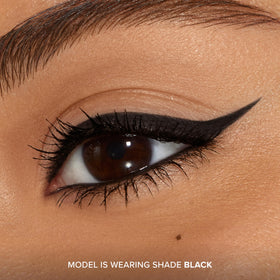 Too Faced eyeliner applied on eye showing lasting defined lash line