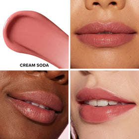 Too Faced open tube showing tinted balm surface and easy glide for smooth application