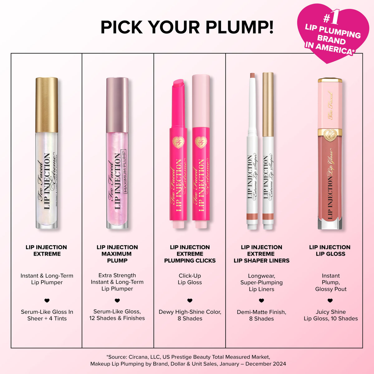 Too Faced lip gloss on vanity styled scene showing everyday wearable shine benefit