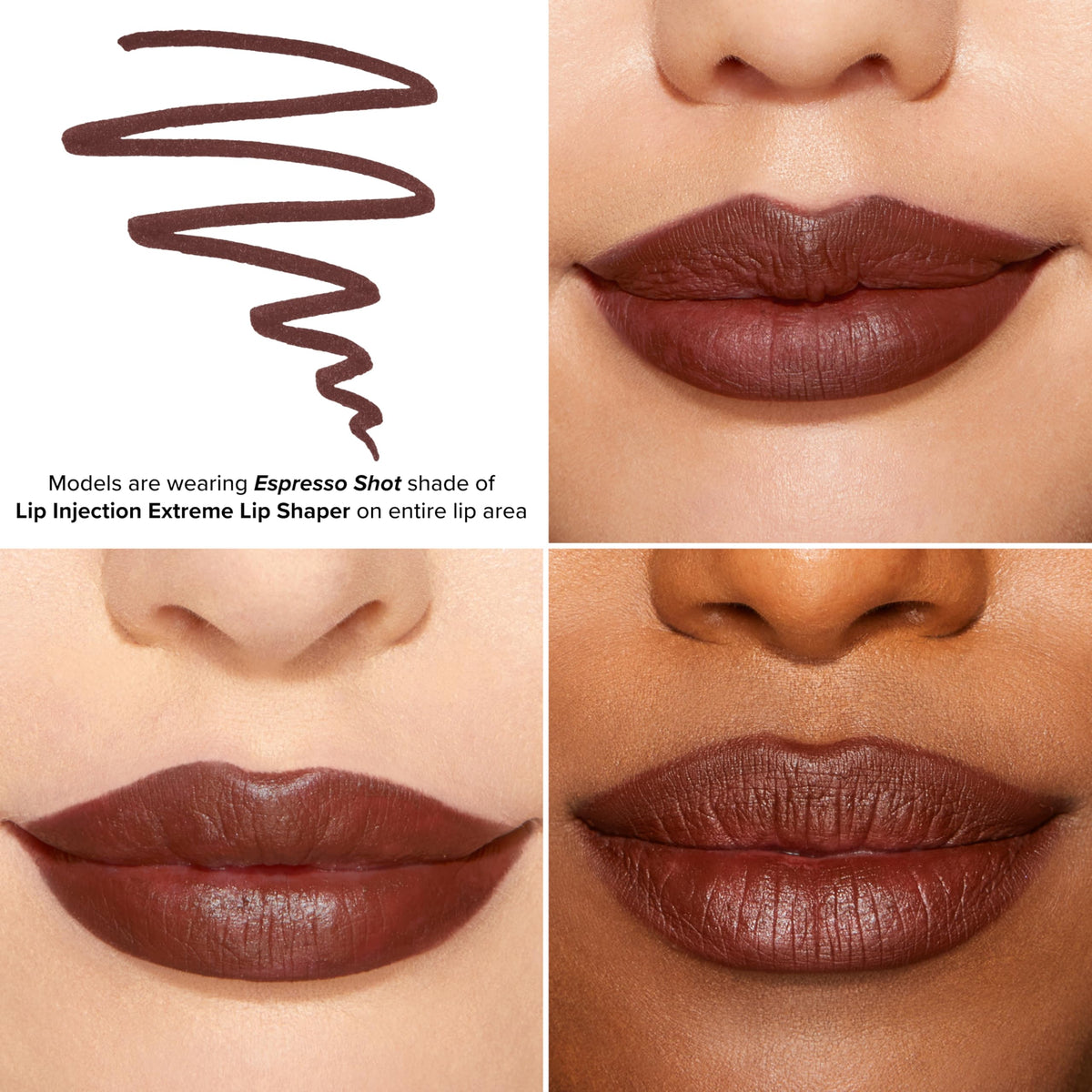Too Faced close-up pencil tip showing precise retractable design and smooth glide