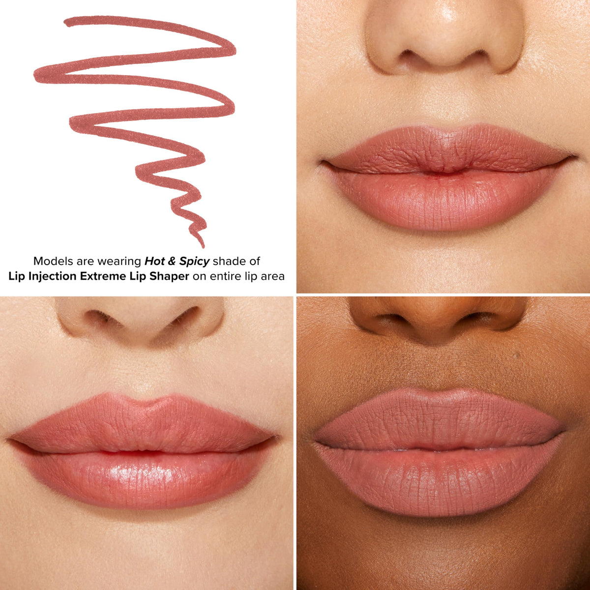 Too Faced close-up of slim twist-up tip demonstrating precise application benefit