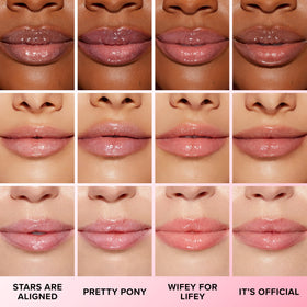 Too Faced open cap with strawberry detail indicating pleasant scent and fresh feel