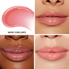 Too Faced close-up applicator wand demonstrating precise application and glossy finish