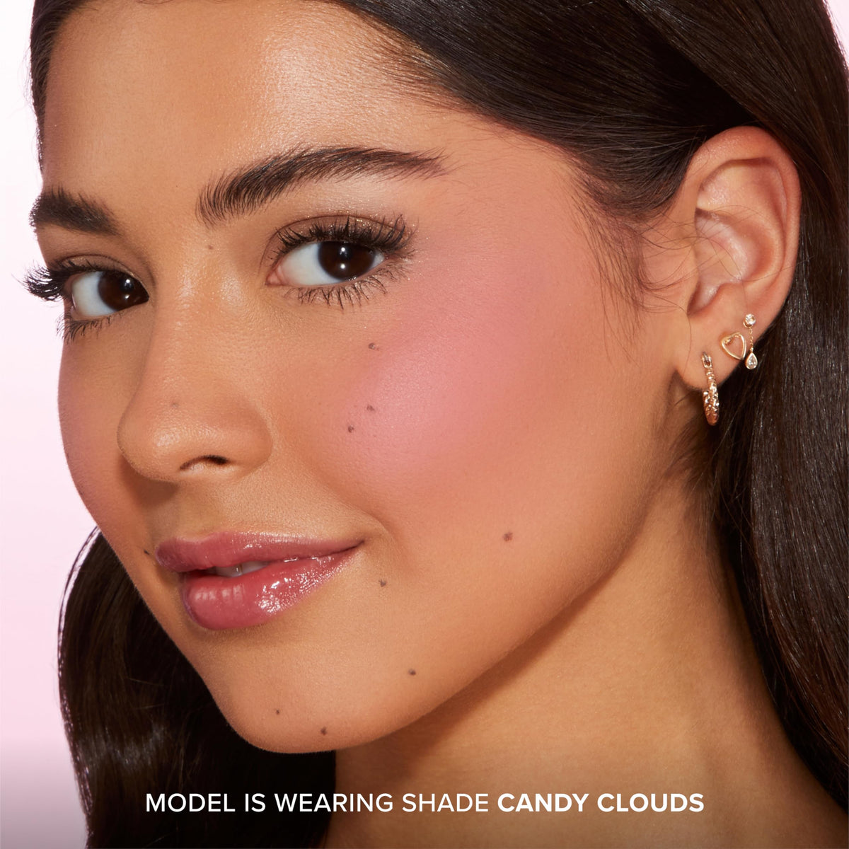 Too Faced open compact top view showing product surface and shade payoff