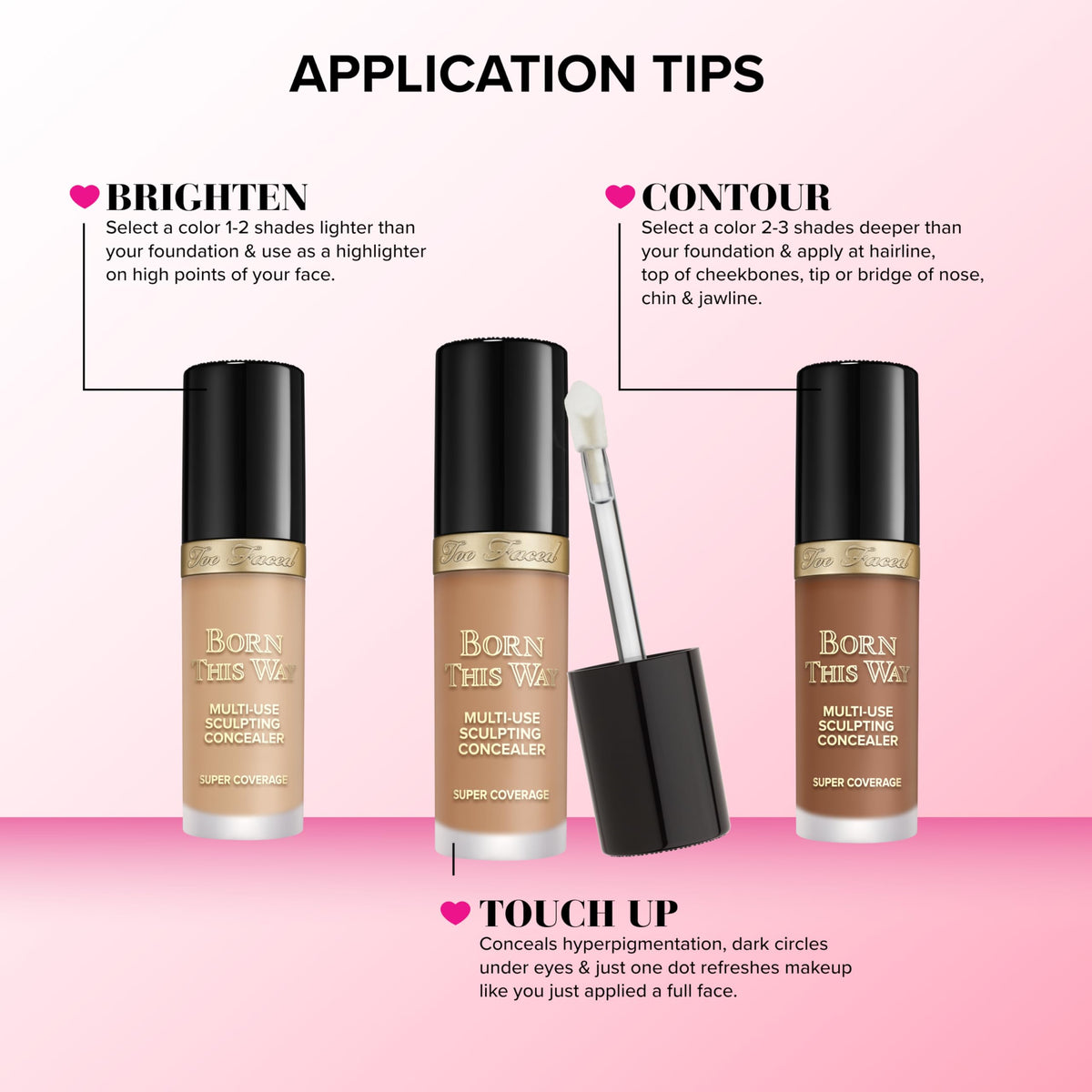 Too Faced product label ingredients close-up highlighting hydrating components benefit