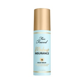 Too Faced setting spray front packaging showing bottle and label, highlights long wear